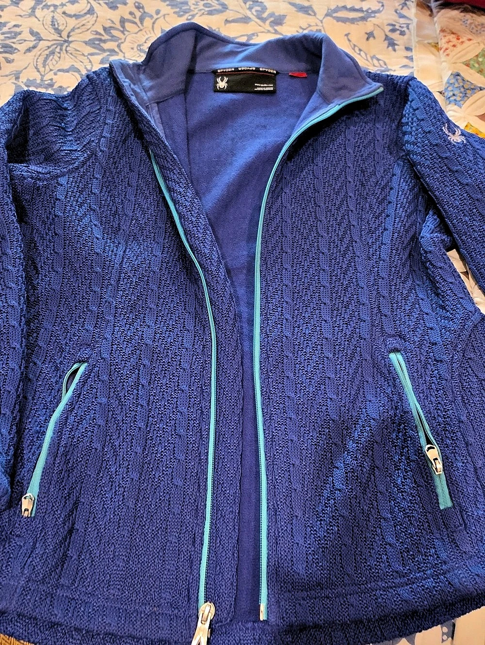 Spyder Major Cable Stryke Full-Zip Fleece Jacket Blue